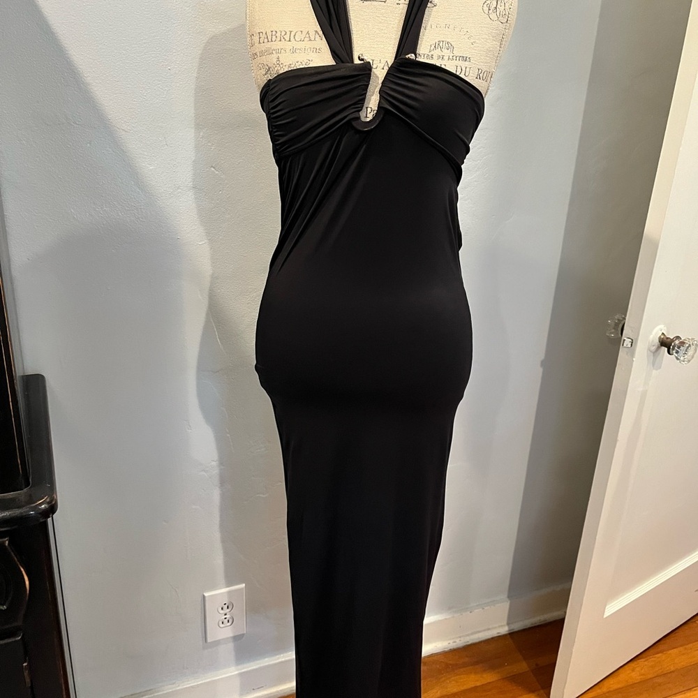 Oh Polly Black Strapless Maxi Dress